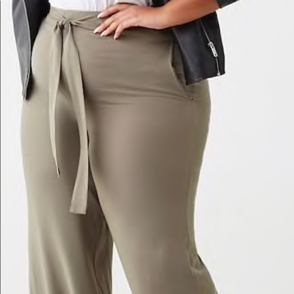 Green Belted Pants Size 2X - Picture 1 of 2